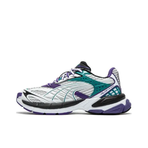 PUMA Velophasis Фазированная амортизация Низкий топ Casual Унисекс Белый Синий Фиолетовый