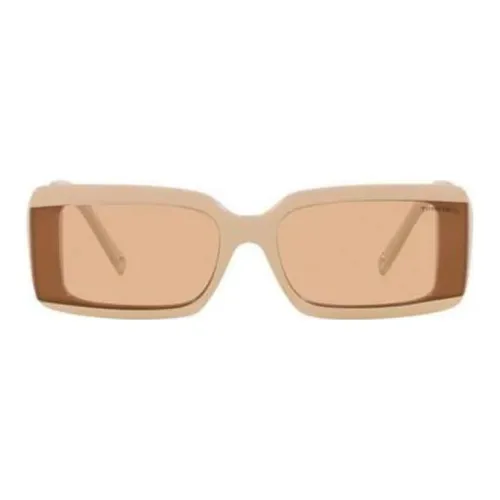 TIFFANY CO. Ацетат Прямоугольные Солнцезащитные очки Женские Коричневый