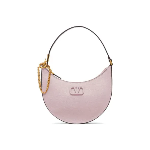 Valentino Vlogo Рельефная Телячья Кожа Сумка через плечо Мини Женская Розово-фиолетовая