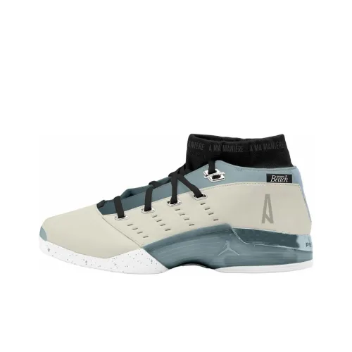 A Ma Maniere x Jordan Air Jordan 17 Low Амортизация MID Топ Винтажные баскетбольные кроссовки Мужской Бежево-синий