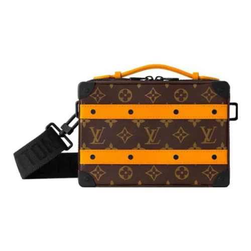 LOUIS VUITTON SOFT TRUNK Покрытие Холст Кожаная Вставка Коробка Сумка Сумка через плечо Стандартная Женская