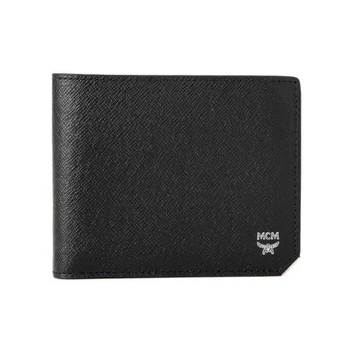 MCM Коровья кожа Держатель для карт кошелек Мужской Черный