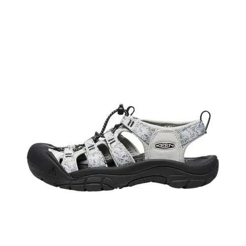 KEEN Newport Retro Горная обувь для походов Женская Черный Белый Напечатанный узор