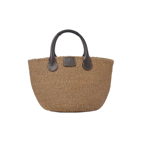 Chloe Eres Коллаборация Корова Кожа Вика Корзина Сумка Большая Женская Темно-Коричневая