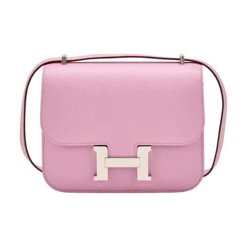 HERMES Constance Эпсомская кожа Сумка через плечо Женская Мальва Фиолетовый