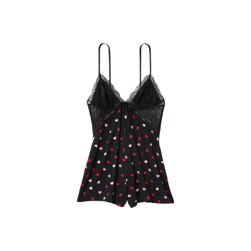 Victoria's Secret VICTORIA'S Secret Дом Одежда для дома Женская Black Heart С принтом