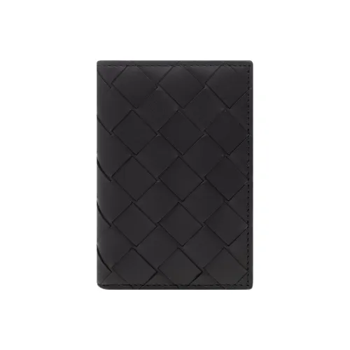 Bottega Veneta Intrecciato Кожа Коровья кожа Кошелек Держатель для карт Средний Мужской Черный
