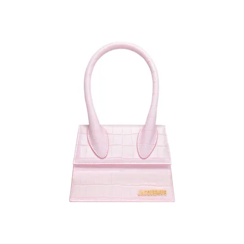 Jacquemus Le Chiquito Крокодиловый узор Коровья кожа Сумка через плечо Сумка Женская Светло-розовая