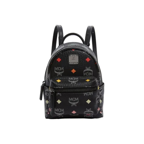 MCM Stark Visetos PU (полиуретан) Рюкзак Extra Mini Женский Черный