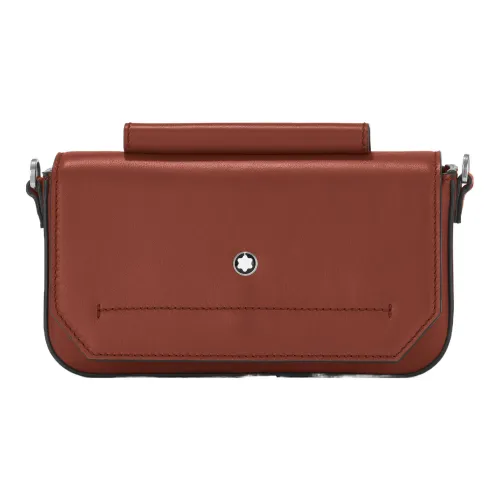 MONTBLANC Телячья кожа Сумка через плечо Мини Женская Коричневая