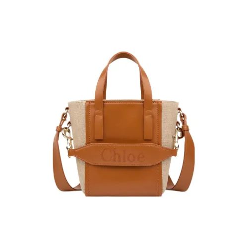 Chloe Блестящая телячья кожа с льняной тканью тоут-сумка сумка для покупок сумка через плечо маленькая сумка женская карамель