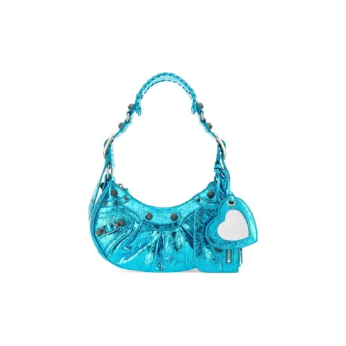 Balenciaga Le Cagole Fine Grained Sheepskin Crossbody Bag Shoulder Bag Women's Blue Баленсиага Le Cagole Fine Grained Овчина Сумка через плечо Сумка на плечо Женская Синяя