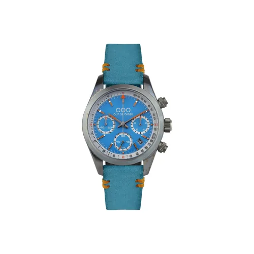 OUT OF ORDER Наручные часы Кварцевый механизм 40 Синий циферблат Унисекс 23.AZ.AZ