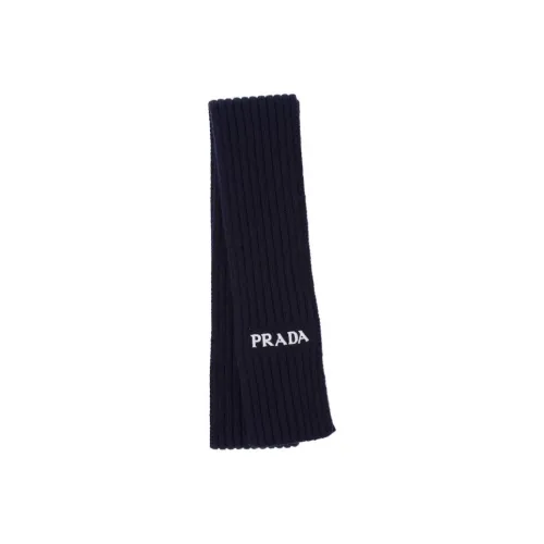 PRADA Вязаные шарфы Синий Мужской