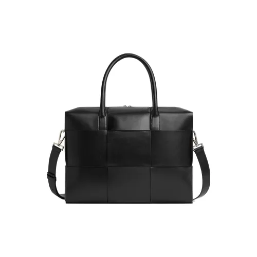 Bottega Veneta Arco Телячья кожа Доска для ноутбука Сумка Сумка через плечо Сумка через плечо Большая Мужская Черная