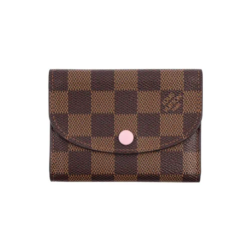 LOUIS VUITTON Rosalie Холст Монета Кошелек Держатель для карт кошелек Женский Коричневый