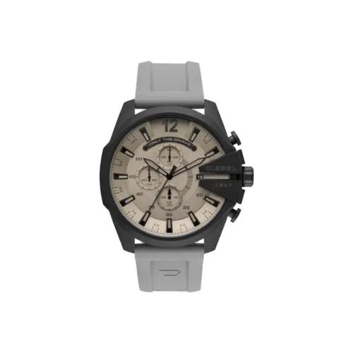 DIESEL MEGA CHIEF Коллекция Наручные часы Кварцевый механизм Смольный ремешок Кофейный циферблат Часы Мужские DZ4496