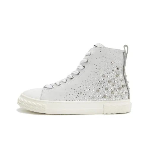 Giuseppe Zanotti GZ High Топ Скейтборд Кроссовки Мужские Белые