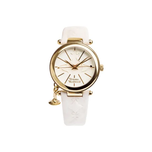 Vivienne Westwood часы с кварцевым механизмом ремень из натуральной кожи белый циферблат женские часы коробка доступна для покупки