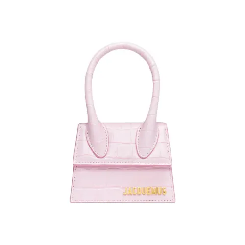 Jacquemus Le Chiquito Крокодиловый узор Тисненая Телячья кожа Одно плечо Ручная сумка Сумка через плечо Мини Женская Розовая