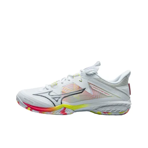 Mizuno Wave Claw Neo 2 Low Топ Бадминтон Обувь Унисекс Белый Розовый