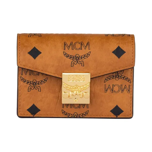 MCM Patricia Visetos Кошелек из коровьей кожи Мини Женский Коричневый