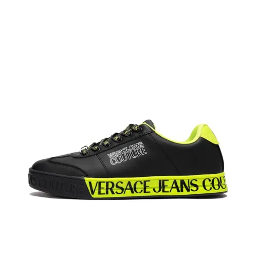 VERSACE JEANS Низкие кроссовки для скейтбординга Мужские Черные
