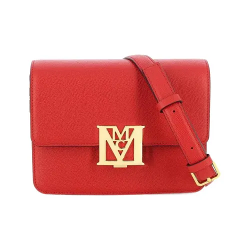 MCM Сумка из коровьей кожи Baguette Сумка через плечо Маленькая Женская Красная