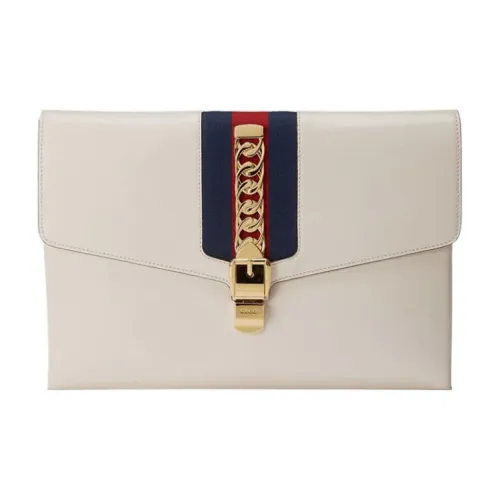 GUCCI Sylvie Кожа Клатч Стандартный Женские Белый