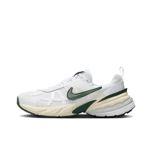 Nike V2K Run Устойчивый к истиранию Дышащий Легкий Низкий Топ Повседневный Городской Коммутирование Беговые кроссовки Женские Белый Зеленый