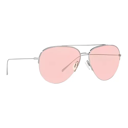 Oliver Peoples Металл Aviator Солнцезащитные очки Унисекс Серебряный