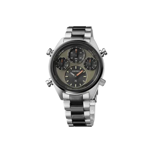 SEIKO Prospe Collection Солнечный кварцевый механизм нержавеющая сталь ремешок часы 42 мм черный циферблат SBER005