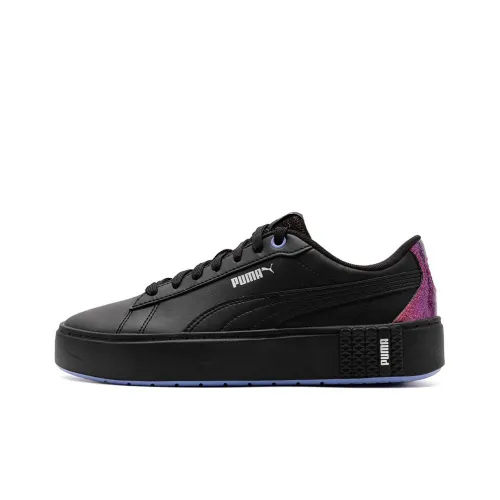 PUMA Platform V2 Night O Low Top Скейтборд Кроссовки Женские Черный Фиолетовый