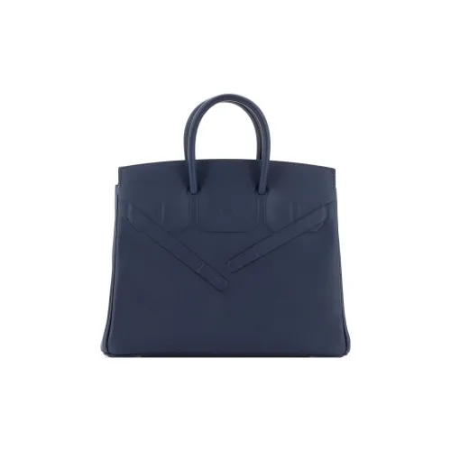 HERMES Birkin Swift Кожа Shadow Сумка Birkin Сумка Женская 7U Темно-синий