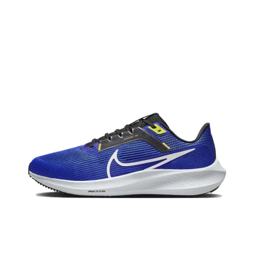 Nike Air Zoom Pegasus 40 Амортизация Низкий Топ Марафон Беговые кроссовки Мужской Синий Белый Широкая Подошва