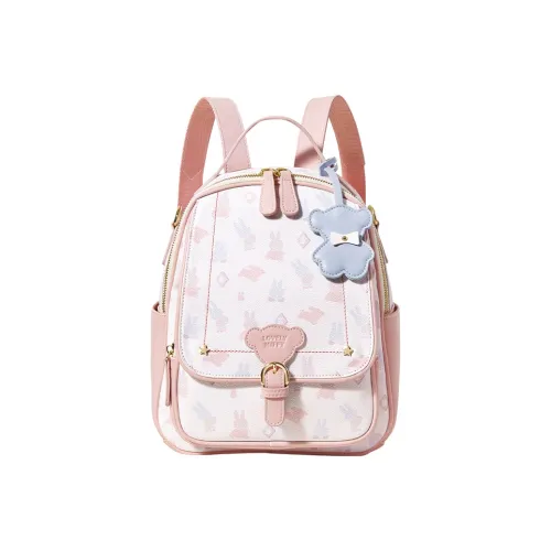 MIFFY PU (полиуретан) Повседневный Рюкзак Средний Женский Розовый Белый