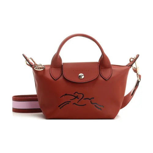 LONGCHAMP Le Pliage Xtra Кожа Пельменная Сумка Сумка через плечо Женская Ржаво-коричневая