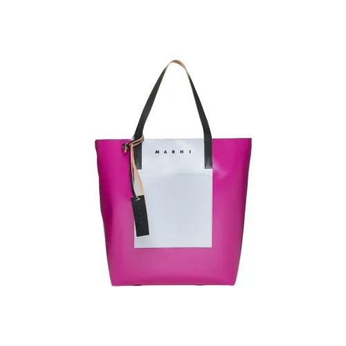 MARNI Tribeca Полиэстер Полиуретан Тоут Сумка Сумка для покупок Сумка Обычная Мужская Розовая Белая