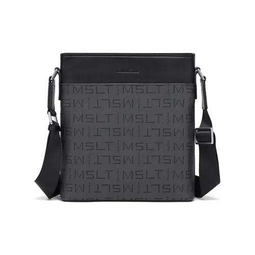 MashaLanti Микрофибра Синтетическая Кожа PVC Сумка через плечо Сумка на плечо Средняя Мужская Серый Синий