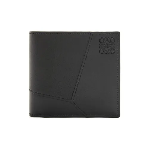 LOEWE Пазл Телячья кожа Кошелек Мужской Черный