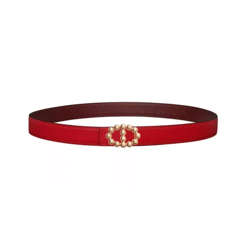 HERMES Swift Телячья кожа Кожаные ремни Женские Сердце Красный HERMES Красный Ширина 2,4CM