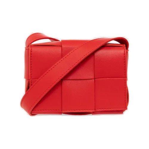 Bottega Veneta Cassette Овечья шкура Сумка тофу Сумка через плечо Мини Женские Красный
