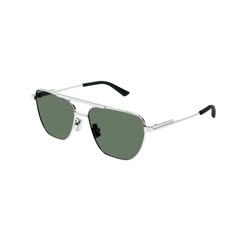 Bottega Veneta Металл Aviator Солнцезащитные очки Мужские Серебряные