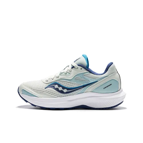 Saucony Cohesion 16 Амортизаторы Slip-Resistant Низкий Топ Беговые кроссовки Женские Серый Синий