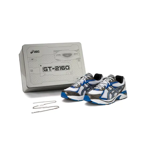 Asics GT 2160 Беговые кроссовки Низкий топ Синий с Белым Lettering Унисекс