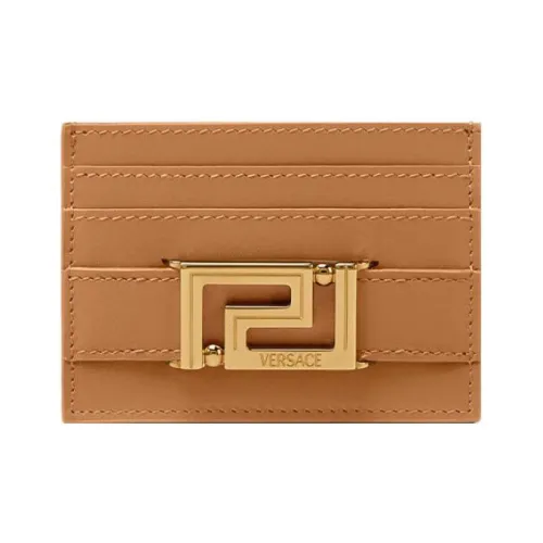 VERSACE Кошелек из коровьей кожи женский карамельный