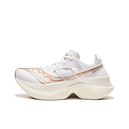 Saucony Endorphin Elite Wing Беговые кроссовки Низкий топ Белый Золото Женский