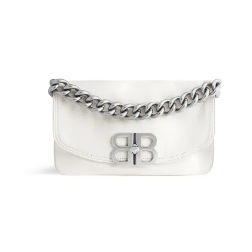 Balenciaga Телячья кожа Сумка через плечо Сумка на плечо Женская Глянцевая отделка Белый