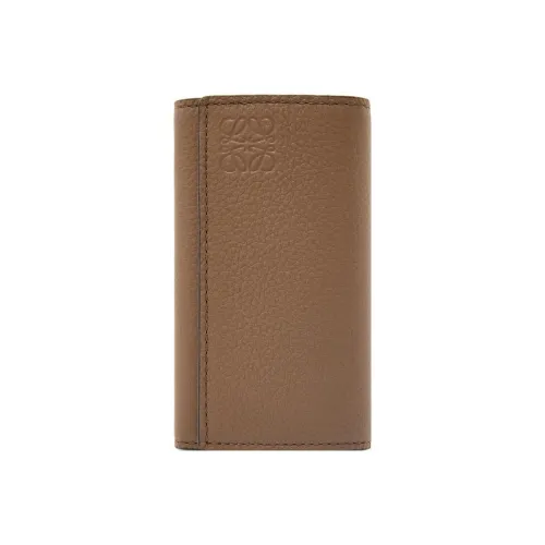 LOEWE Soft с рельефом Телячья кожа Key Pouch Мужской Зимний Коричневый