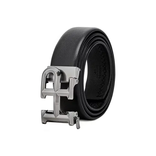 Hush Puppies Bague Степень HP Коллекция Сплав Автоматическая пряжка Лицевая коровья кожа Черный 3,5 см Мужской